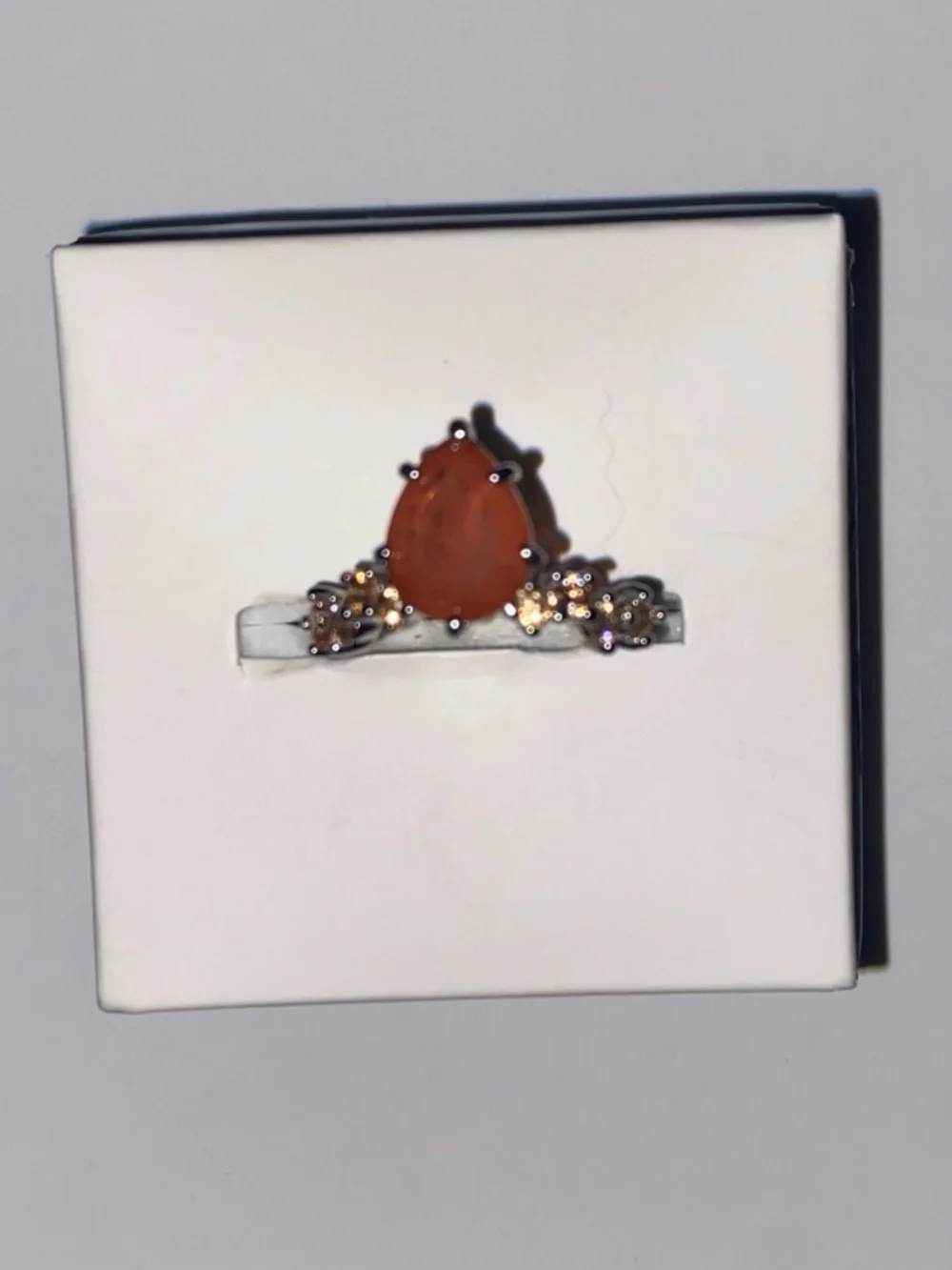 Natural fusion stones are genuine quartz fused with a lab created stone. Size 7